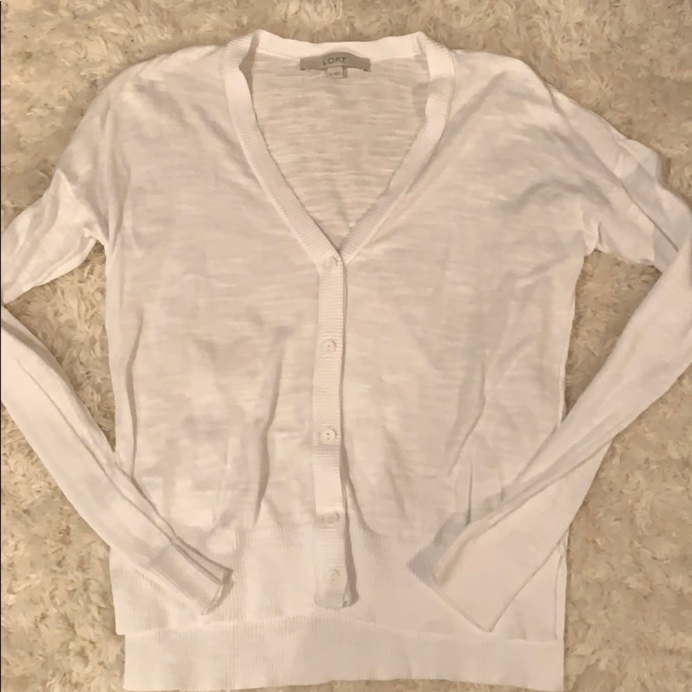 Simple white cardigan